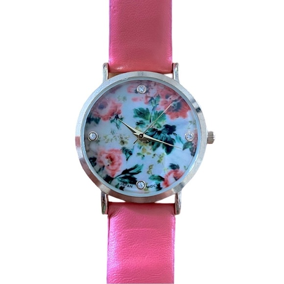 Women’s Pink & Gold Floral Watch - Picture 4 of 6